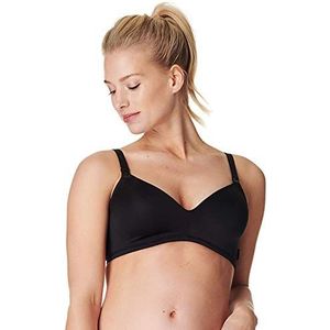 Noppies Wireless Comfort Nursing Bra zwangerschapsbeha voor dames, zwart (black C270), 85F