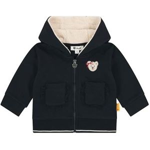 Steiff Sweatjack EU maat 62 Steiff navy, kindersweatjack, capuchonjas voor peuters, zacht en comfortabel, kindersweatshirt, wasmachinebestendig, Steiff Navy, 62