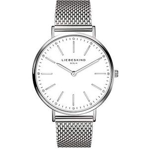 Liebeskind Berlin analoog kwartshorloge voor dames, met roestvrijstalen armband, zilver, 38 mm, Band