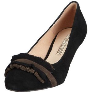 Buffalo London Dames 110-3045 Kid Suede BLACK402 Pumps, Zwart Black402, 42 EU