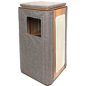 VESPER 52094 kattenmeubel Cubo Tower, grijs, 1 stuk (1 stuk)