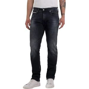 Replay Grover Slim Straight Leg Jeans voor heren, 097, donkergrijs, 31W / 32L
