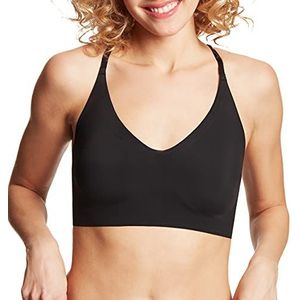 Maidenform Damesbeha met V-hals, racerback van kant Pure Comfort, Zwart, L