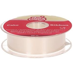 FunCakes Cake Ribbon Ivoor 25 Mm: Ivoor Cake Ribbon, Gebruik Rondom Taart, Gebruik Om Taart Te Decoreren, 20 Meter