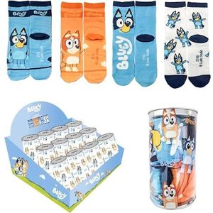CERDÁ LIFE'S LITTLE MOMENTS Pak veilig ontwerp | Bluey comfortabele sokken 4 uniseks kinderen, Bluey, 23-26