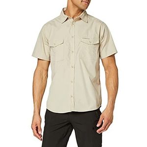 Craghoppers Heren Kiwi shirt met korte mouwen wandelen - beige - 4XL