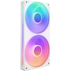 NZXT F240 RGB Core - 240mm Single-Frame Ventilatoreenheid met 2 x 120mm RGB Ventilatoren - Snelheid & Lichtregeling - Hoge Statische Druk & Luchtstroom - Fluid Dynamic Lagers - 8 aRGB LED's - Wit
