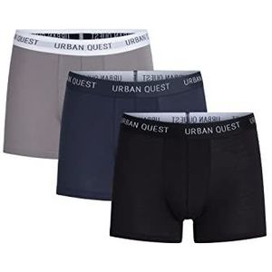 URBAN QUEST Heren 3-pack Men Bamboo Tights Underwear, Multicolor, XL