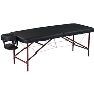 Master Massage Zephyr massagebed behandelingsbed 71cm van lichtgewicht aluminium Ideaal voor mobiele massage voor praktijk apotheek zwart