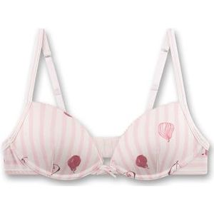 Meisjesbeha met zachte cup, roze | Comfortabele en aangename zachte cup-beha zonder beugel voor meisjes van katoen-modal-mix. Ondergoed met verstelbare bandjes en rabbe-allover | meisjesbeha, roze,