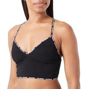 KARL LAGERFELD Dames Mini Logo Longline Bralette, zwart, S
