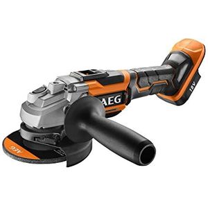AEG 18 V PRO18V borstelloze accu-haakse slijper BEWS18-125BL-0 (schijfdiameter 125 mm, stationair toerental 0-11.000 min-1, schakelaar vergrendelbaar, M14 Fixtec snelspanmoer, zonder accu en oplader