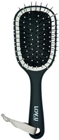 Haarborstel - Multi-flexibele Nylon Pinnen - Verzorgd Haar - Zwart