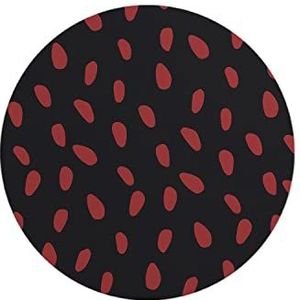 Questo Casa, Ronde digitaal bedrukte muismat, antislip onderkant, voor kantoor en thuis, diameter: 22 cm