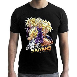 ABYstyle Dragon Ball T-shirt voor heren, Saiyans, zwart, XL