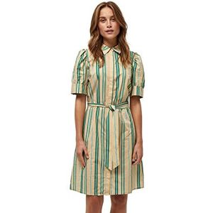 Minus Damen April Shirtdress Hemdkleid, 9382 Ivy Green Stripes, 36