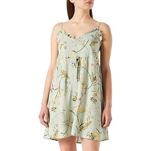 bestseller a/s Vmeasy Short FRL Strap Dress WVN GA Jurk, Desert Sage/AOP: Mille, M
