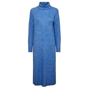 PIECES Pcjuliana Ls Rollneck Knit Dress Noos Bc Jurk voor dames, Granada Sky, L