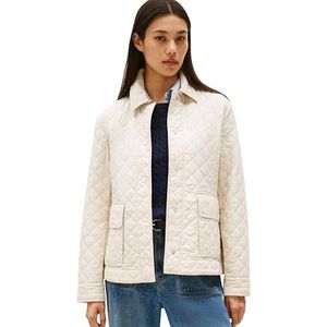 Tommy Hilfiger Puffer Jacket voor dames, Beige (Kranten), XS