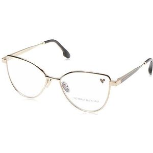 Victoria Beckham Unisex Vb2131 zonnebril, 717 goud zwart, 55, 717 Goud Zwart, 55