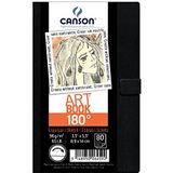 Canson ArtBook 180° - 8,9x14cm plat schetsboek inclusief 80 vellen 96gsm tekenpapier