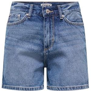 Jeans - ONLElla - Effen - Light Washed - Kort/Mini - Regular Fit - Mid Waist