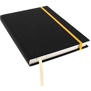 Gouden boek set Blanco pagina 's 200 Blatt chamois zwart