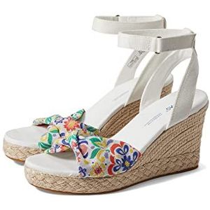 TOMS Dames Marisela Wedge Sandaal, Witte Mediterrane Tegels, 38 EU