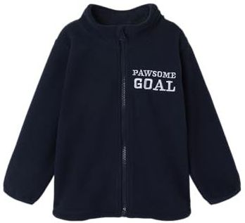 NAME IT Nmmjohan Paw Fleece W Zip Cplg voor jongens, navy blazer, 92