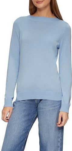 s.Oliver - Gebreide Trui - Lichtblauw - Regular Fit - Boothals