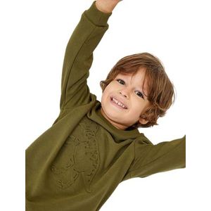Koton Boys's Dinosaurus Embossed Crew Neck Long Sleeve Sweatshirt, kaki (880), 4-5 jaar