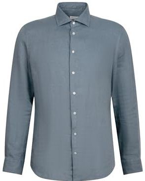 Seidensticker - Chemise d'affaires - Groen - 100% Lin - Slim Fit