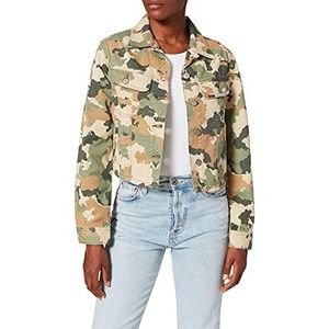 Lee Femme Cropped Rider Jacket Jeansjack, veelkleurig (Camouflage 03), Small