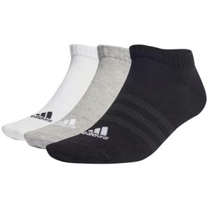 adidas Thin and Light Sportswear 3 Pairs Enkelsokken, Medium Grey Heather/White/Black, S