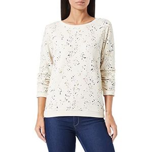 TOM TAILOR Denim Dames Sweatshirt met patroon 1034453, 30980 - White Multicolor Dot Print, XS