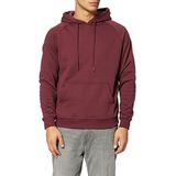 Urban Classics Blanke hoodie Sweatshirt met capuchon heren, rood (cherry), XL