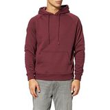 Urban Classics Blanke hoodie Sweatshirt met capuchon heren, rood (cherry), 5XL
