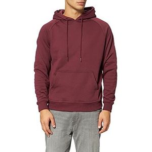 Urban Classics Blanke hoodie Sweatshirt met capuchon heren, rood (cherry), XL