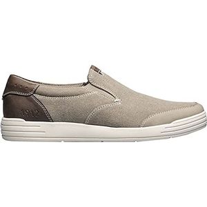 Nunn Bush Kore City Walk Canvas Moc Toe Slip-on Sneakers voor heren, stone, 41 EU