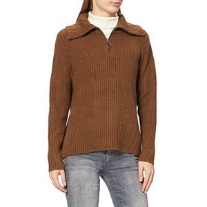 Object Dames Objrachel L/S Knit Pullover Noos Coltrui, Sepia/Detail: melange, L