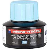 edding HTK 25 navulinkt - lichtblauw - 25 ml - met capillairsysteem, ideaal voor het schoon en ongecompliceerd bijvullen van edding highlighters e-345 en e-24