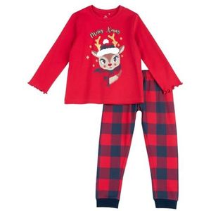 Chicco, Kerstpyjama voor kinderen, pyjama met lange mouwen, warm en zacht, katoen, kinderkleding voor jongens/meisjes, ontworpen in Italië, Rood (1), 24 Maanden
