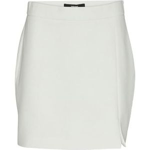 VERO MODA Vmflorentina Hw Mini Slit Rok voor dames, wit (snow white), 40