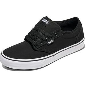 Vans Atwood heren Sneakers Laag-Top, Canvas Zwart Wit, 50 EU