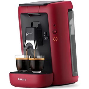 Philips CSA260/90 Senseo Maestro Koffiepadmachine, 1.2 Liter Waterreservoir, Koffiesterktekeuze en Memofunctie, Groen Product, Kleur: Rood