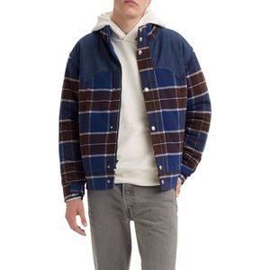 Levi's Webster Western Puffer voor heren, meerdere kleuren, crandle plaid allspi, S