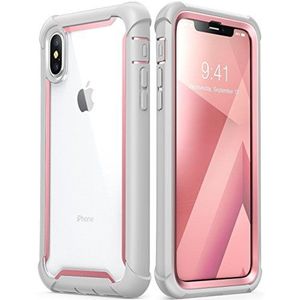 i-Blason Hoesje iPhone Xs Max Case met Screenprotector 360 graden Telefoonhoesje [Ares Series] Bumper Beschermhoes voor iPhone Xs Max 2018, Roze