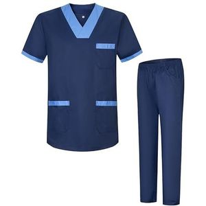 MISEMIYA, Uniseks uniformen, uniform set, medisch uniform met shirt en broek, uniformen voor gezondheidszorg, ref. 8178, XS