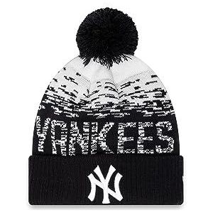 New Era New York Yankees MLB Navy White Sport Beanie - One-Size