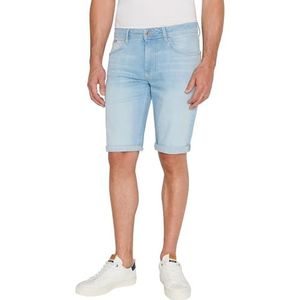 Pepe Jeans Heren Recht Kort, Blauw (Denim-MN6), 29W, Blauw (Denim-mn6), 29W